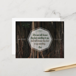 Postal Platón cita Inspiradora "Hablando sabios"