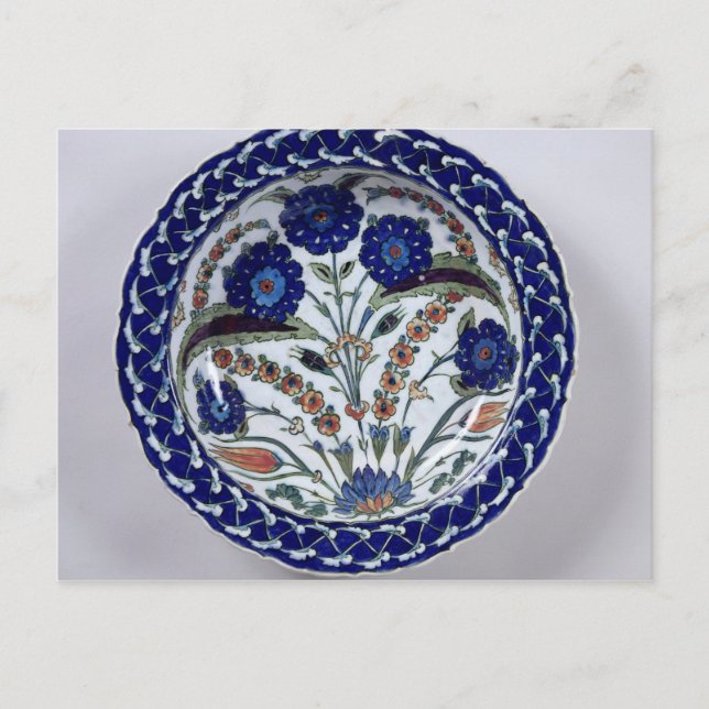 Postal Platos con una decoración floral, Iznik (Anverso)