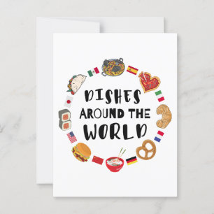 Postal Platos del mundo