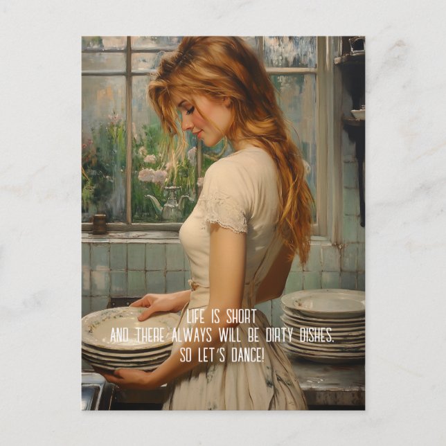 Postal Platos sucios (Anverso)