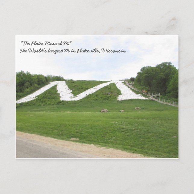 Postal Platte Mound M, Platteville Wi Postcard (Anverso)