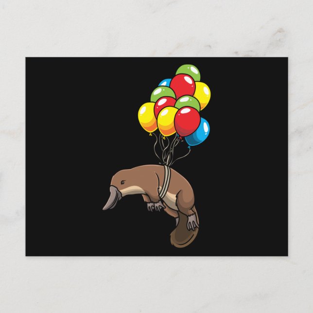 Postal Platypus con Ballons (Anverso)