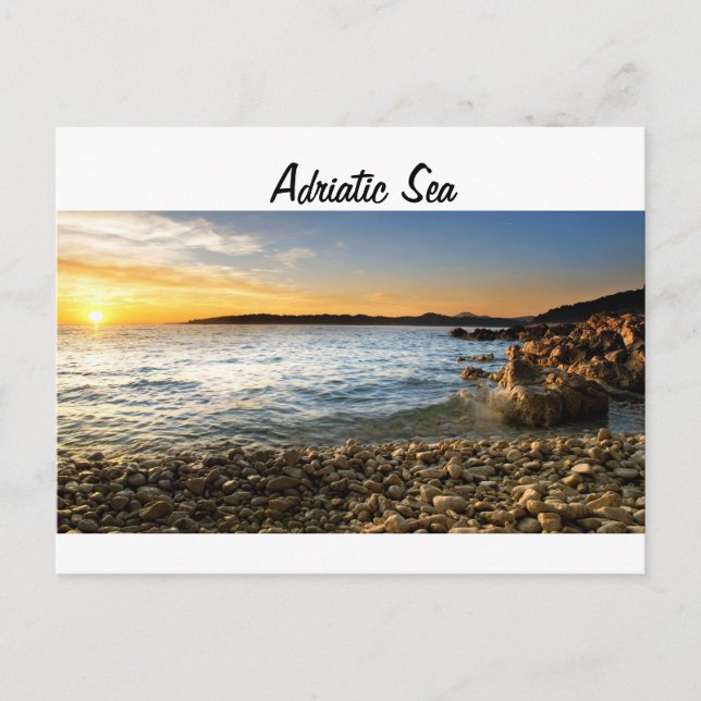 Postal playa adriática (Anverso)