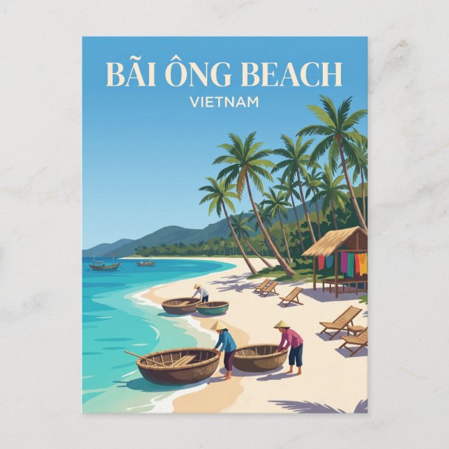 Postal Playa Bãi Ông Vietnam (Anverso)
