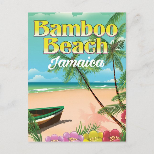 Postal Playa Bamboo Jamaica (Anverso)