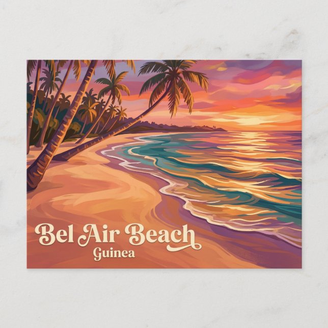Postal Playa Bel Air Guinea (Anverso)