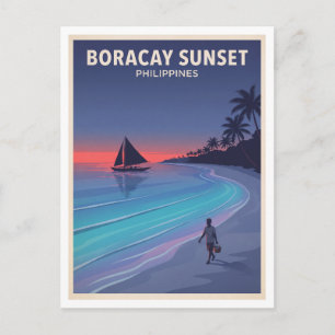 Postal Playa Blanca, Boracay, Filipinas Malayo