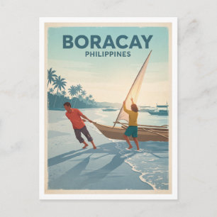 Postal Playa Blanca, Boracay, Regalo Filipino Malayo