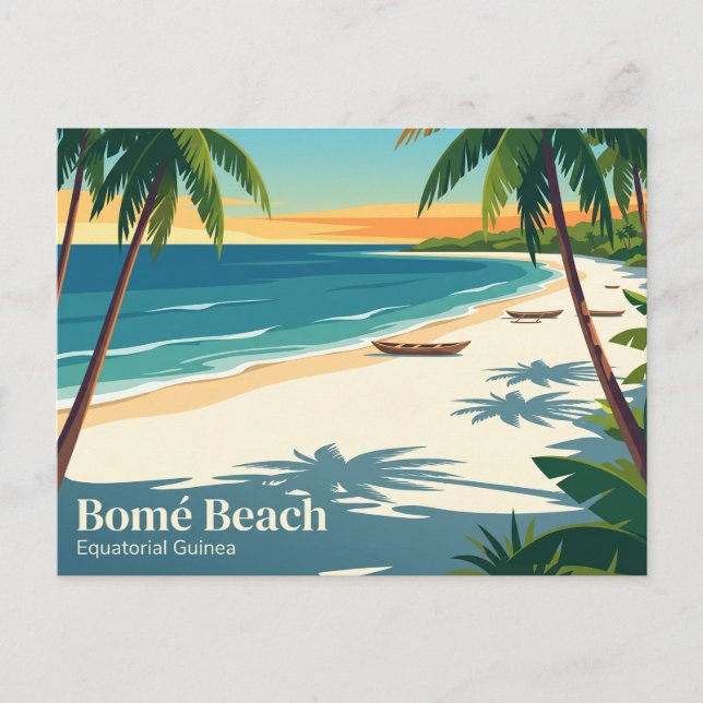 Postal Playa Bomé Guinea Ecuatorial (Anverso)