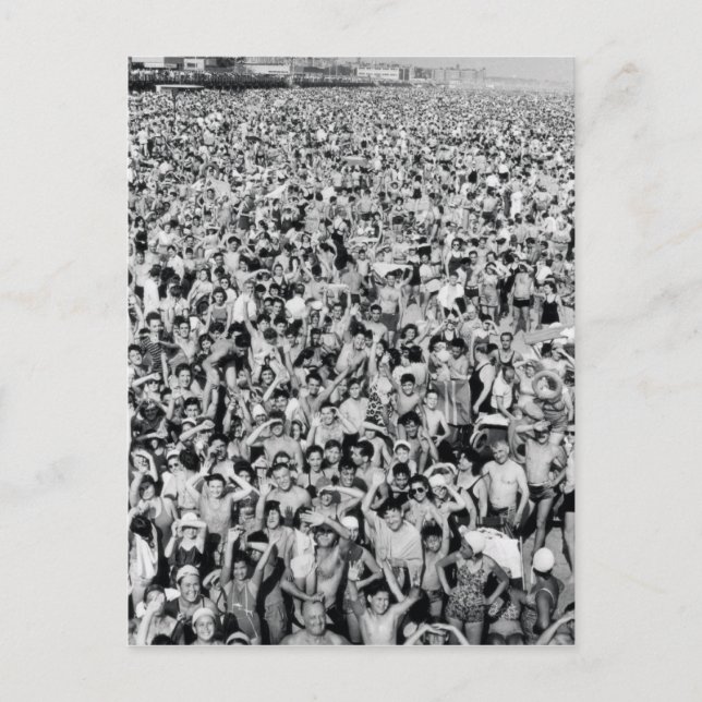 Postal Playa Brillante de Coney Island (Anverso)