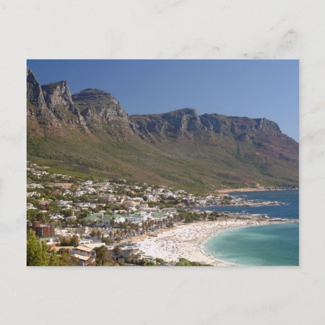 Postal Playa Camps Bay y los Doce Apóstoles (Anverso)