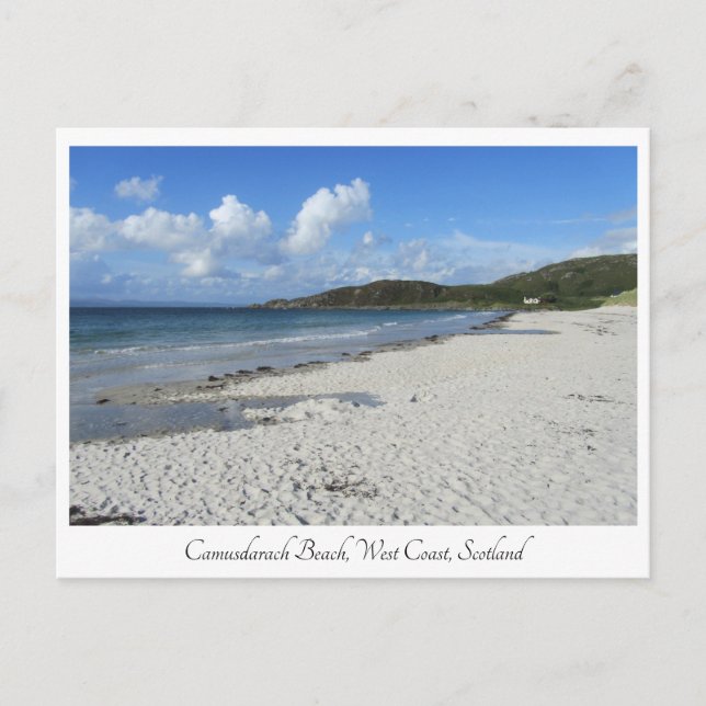 Postal Playa Camusdarach, Arisaig, Escocia (Anverso)