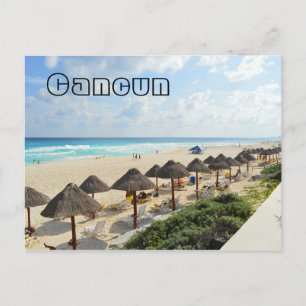 Postal Playa Cancun Beach Oceanfront Waves Tourist