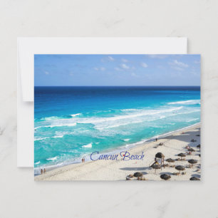 Postal Playa Cancun, México