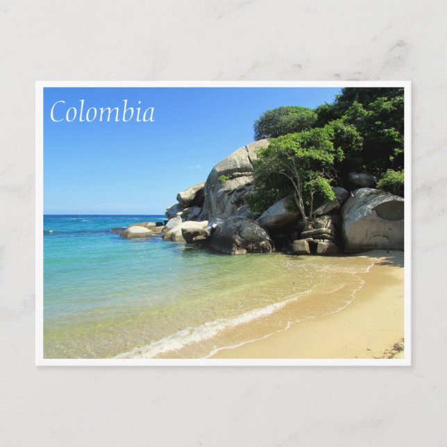 Postal playa caribeña (Anverso)