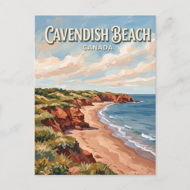 Postal Playa Cavendish Canadá (Anverso)