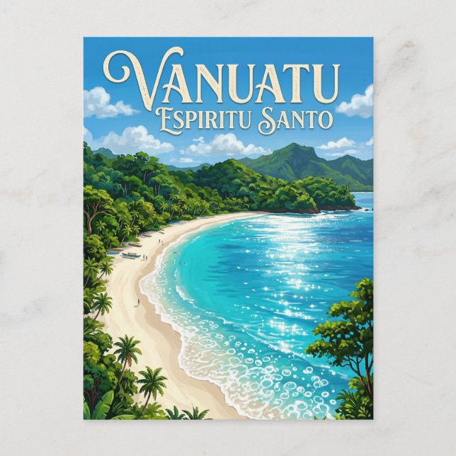 Postal Playa Champagne Vanuatu (Anverso)