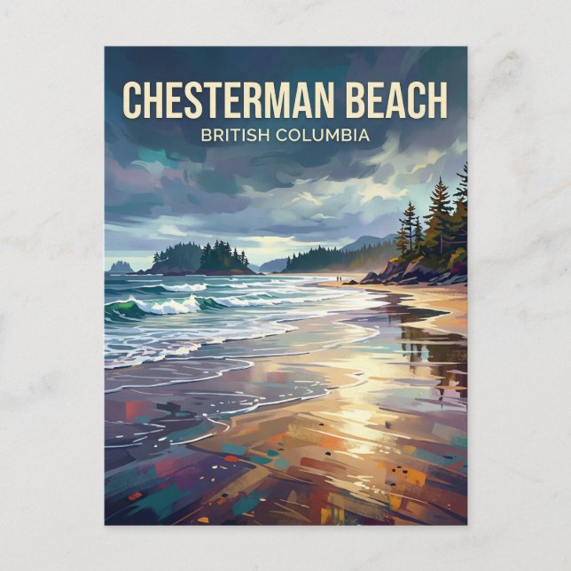Postal Playa Chesterman Canadá (Anverso)