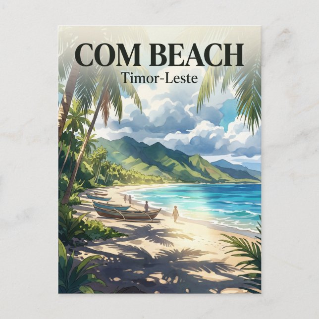 Postal Playa Com, Com, Timor-Leste Timor-Leste (Anverso)