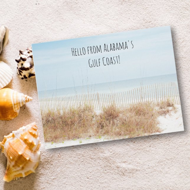 Postal Playa con dunas de arena (Beach with Sand Dunes Postcard)