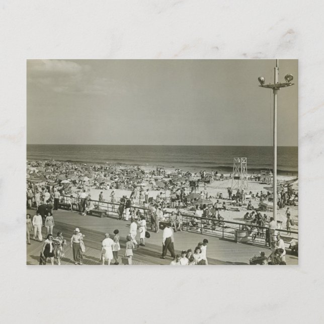 Postal Playa concurrida (Anverso)