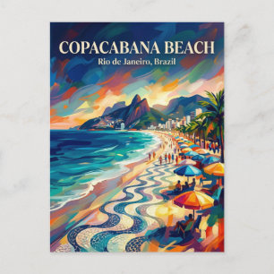 Postal Playa Copacabana Brasil