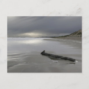 Postal Playa Curracloe en invierno
