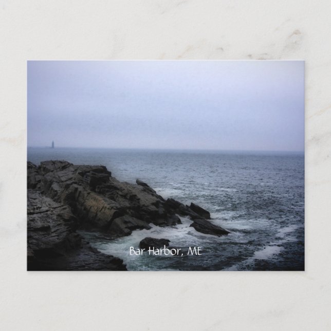 Postal Playa de Acadia, Bar Harbour, ME (Anverso)