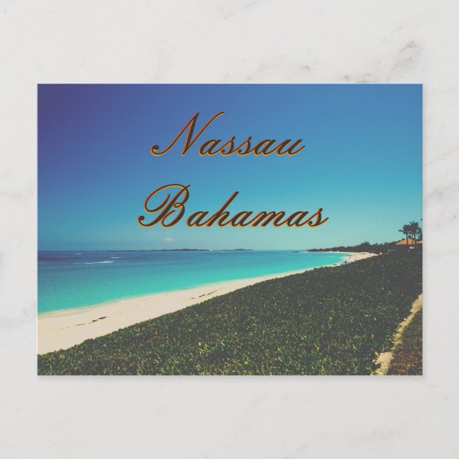 Postal Playa de aguas turquesas (Anverso)