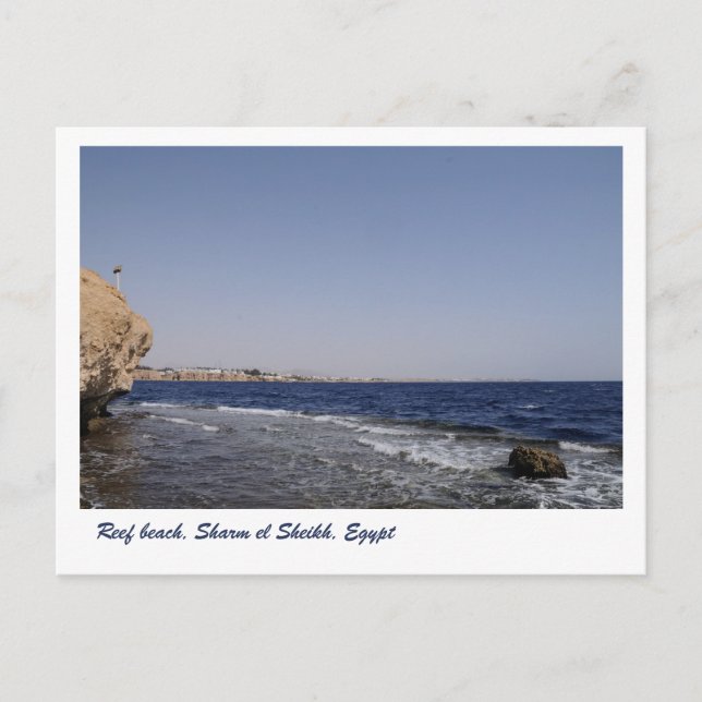Postal Playa de arrecifes, Sharm el Sheikh, Egipto (Anverso)