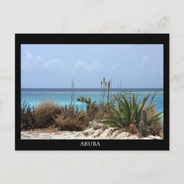 Postal playa de aruba (Anverso)