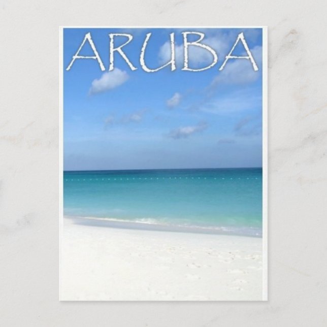 Postal Playa de Aruba (Anverso)