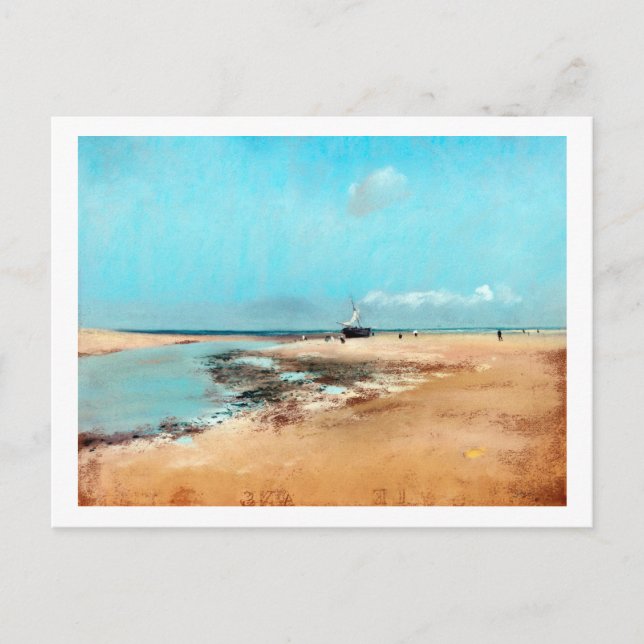 Postal Playa de baja marea (boca del río), Edgar Degas (Anverso)