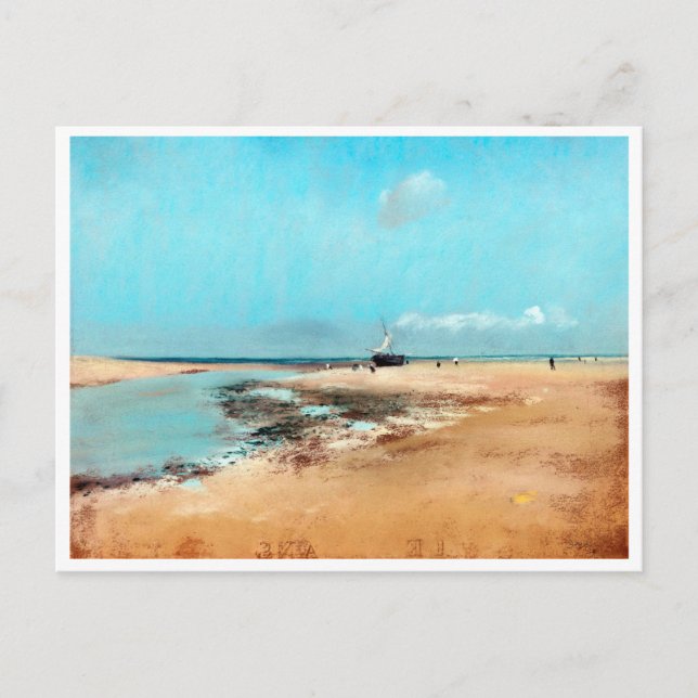 Postal Playa de baja marea (boca del río), Edgar Degas (Anverso)
