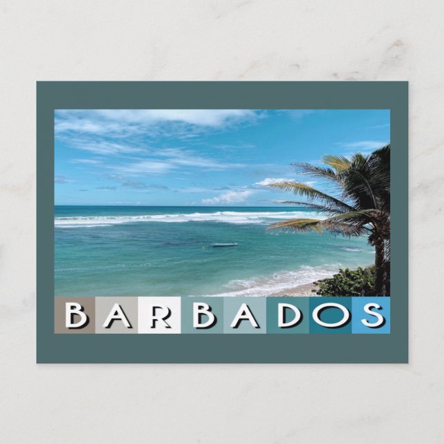 Postal Playa de Barbados (Anverso)