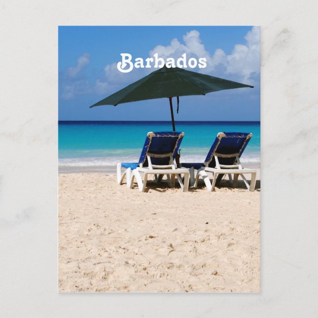 Postal Playa de Barbados (Anverso)