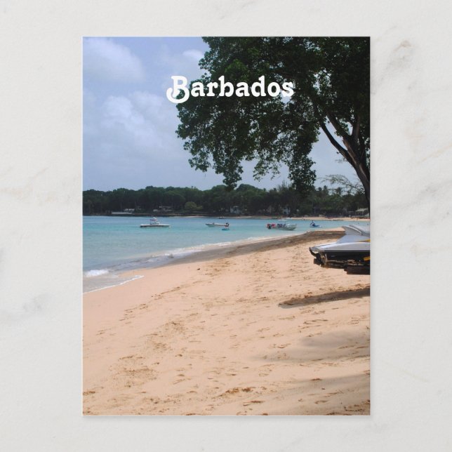 Postal Playa de Barbados (Anverso)
