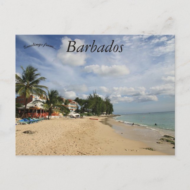 Postal Playa de Barbados (Anverso)