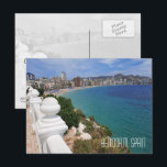 Postal Playa de Benidorm Playa Levante y Océano<br><div class="desc">Postal de Benidorm. Vista de la Playa Levante y hoteles a lo largo del mar Mediterráneo en Benidorm Imagen ©copyright Jo Rymell</div>