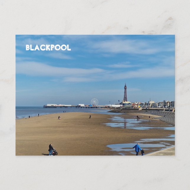 Postal Playa de Blackpool (Anverso)