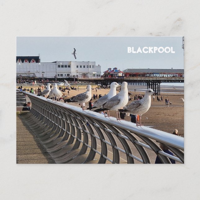 Postal Playa de Blackpool (Anverso)