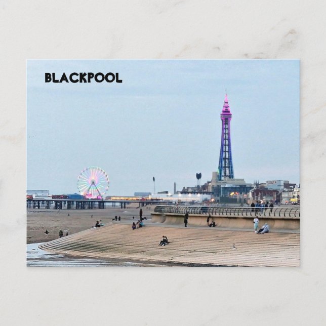 Postal Playa de Blackpool (Anverso)