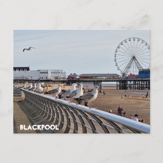 Postal Playa de Blackpool (Anverso)