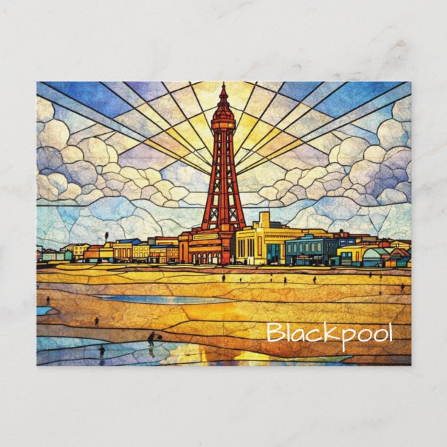 Postal Playa de Blackpool (Anverso)