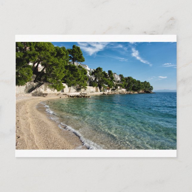 Postal Playa de Brela, Croacia (Anverso)