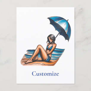 Postal Playa de Chica bikini Napping Thunder_Cove