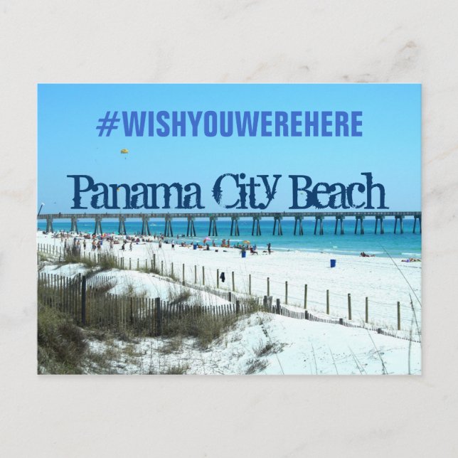 Postal Playa de Ciudad de Panamá, Florida #WISHYOUWEREAER (Anverso)