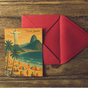 Postal Playa de Copacabana Brasil