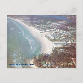 Postal Playa de Crescent, aérea de Sarasota Florida