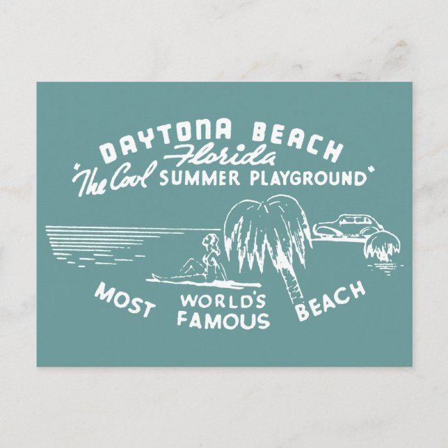 Postal Playa de Daytona (Anverso)